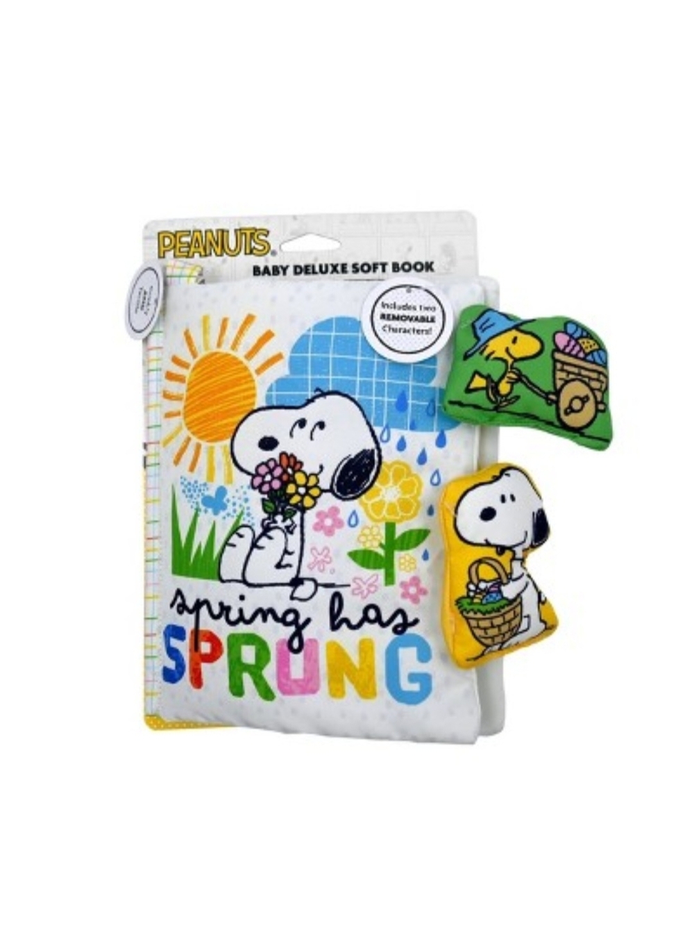 NWT Peanuts Snoopy Spring Has Sprung Deluxe Baby Soft Book Sensory Toy